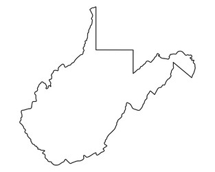 Map of west virginia vector