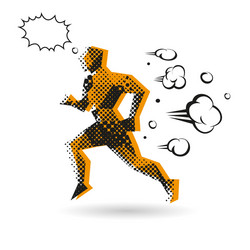 sports man running vector image