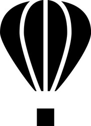 hot air balloon icon solid vehicle vector image