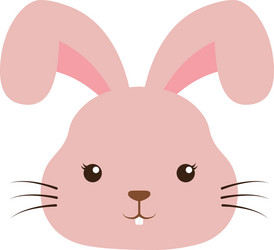 cute rabbit kawaii style vector image