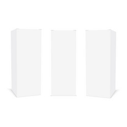 white cardboard box mock up set cosmetic vector image