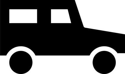 suv car icon solid vehicle and transportation vector image