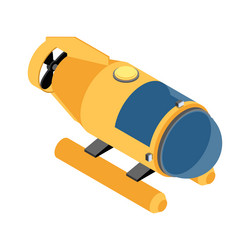 scuba submarine isometric composition vector image