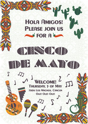 cinco de mayo mexican festive poster template vector image