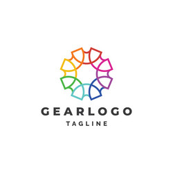 gear logo design vector image