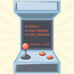 arcade video game design vector image