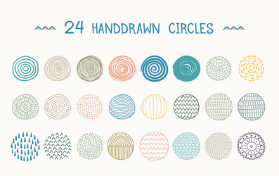 handdrawn circles vector image