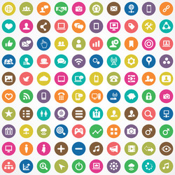 100 social media icons vector