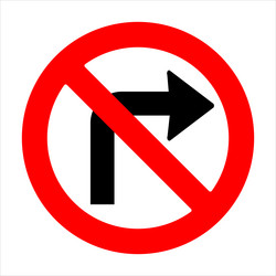 a road forbidding sign vector image