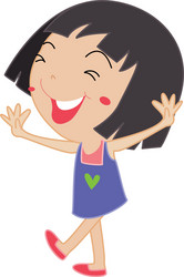 cartoon girl vector image