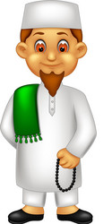 funny religious man cartoon vector image