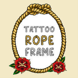 tattoo rope frame vector image