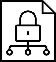 lock network file vector image