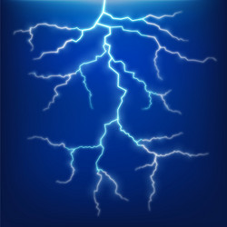 lighting and thunder on blue sky vector image