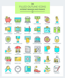 banking and finance icons vector image