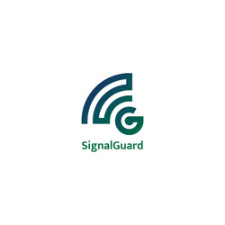 initial letter g logo signal wave wifi wireless vector image