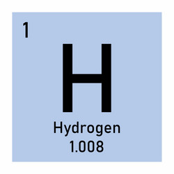 hydrogen symbol vector image