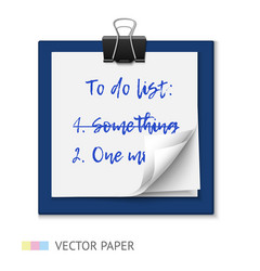 to do list on a notepad paper vector image