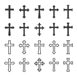 christian cross symbol vector image