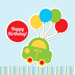 happy birthday design over blue background vector image