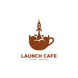 launch cafe logo vector image