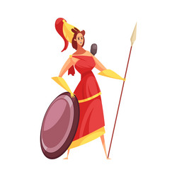 athena greek god composition vector image