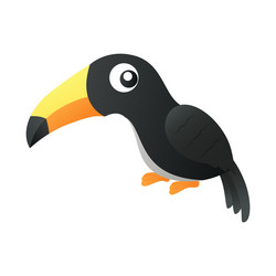 toucan bird cute isolated cartoon vector image