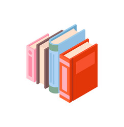 Stack of different books vector