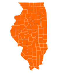 Map of illinois vector