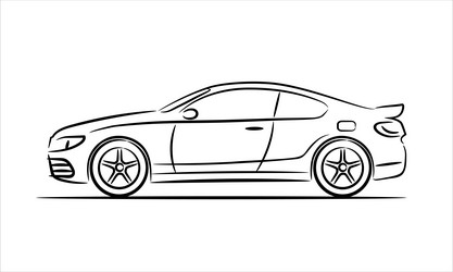 modern car coupe abstract silhouette vector image