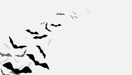 halloween flying bats background creepy vector image