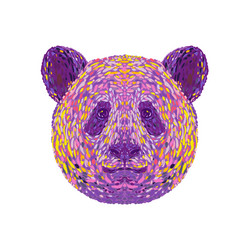 giant panda or bear head front view vector image