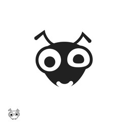 ant head icon isolated on white background vector image