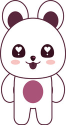 kawaii rabbit cartoon vector image