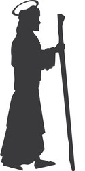 Saint joseph silhouette icon vector