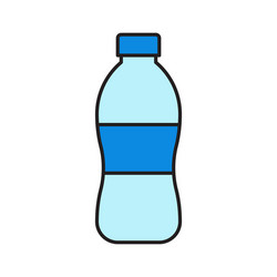 plastic bottle filled style editable outline icon vector image