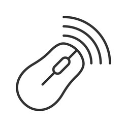 Wireless mouse line icon vector