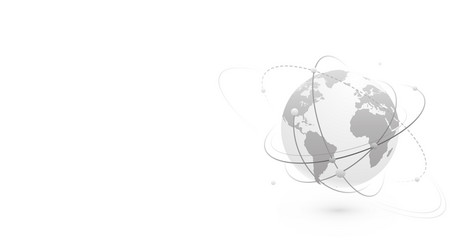 Global network world concept banner vector