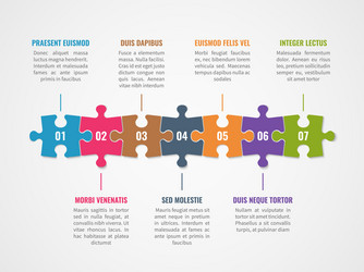 puzzle timeline infographic with options diagram vector image