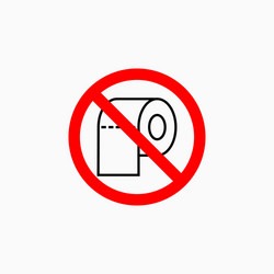 Toilet paper out stock icon sold vector