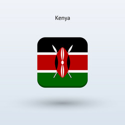 kenya flag icon vector