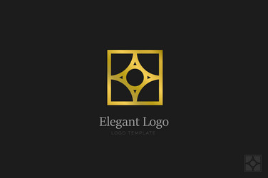 Minimalistic elegant logo luxury emblem template vector