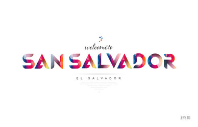 welcome to san salvador el card vector image