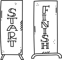 start and finish banner vector image