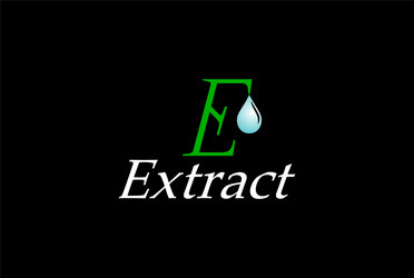 initial letter e for extract logo design vector image