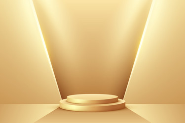 luxury golden podium display background for your vector image