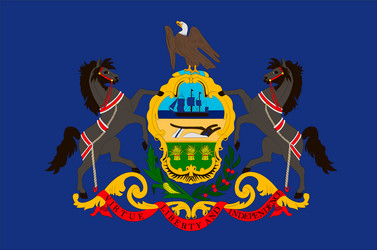 Flag of pennsylvania usa vector