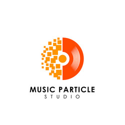 Vinyl music logo design template disc icon vector