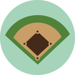 baseball camp diamond icon vector image