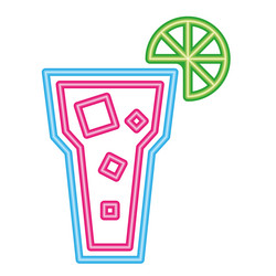 neon cocktail design vector image